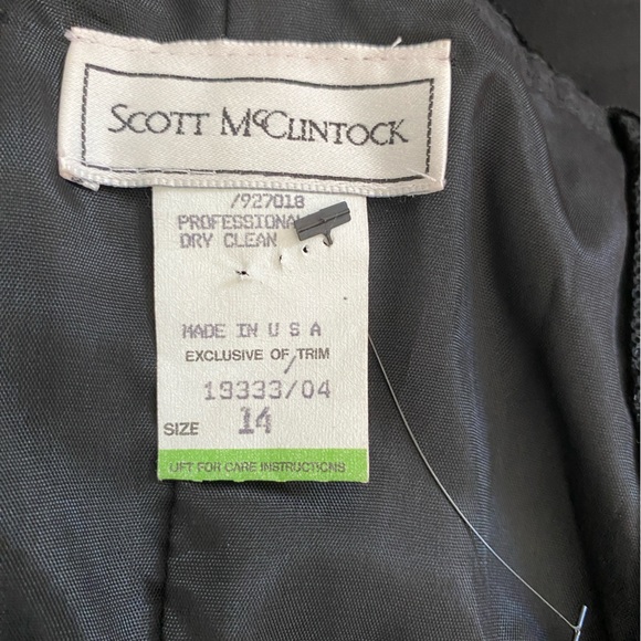 ❌SOLD❌OOAK VTG 80’S SCOTT MCCLINTOCK BLACK VELVET BLUE PROM EVENING GOWN RARE - Picture 9 of 11